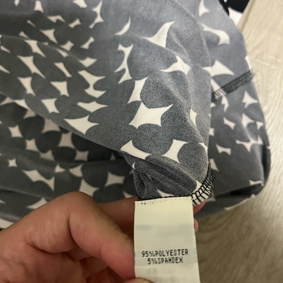 KENNETH Cole Size Large Sleeveless Dress Black White Geometric Design Long Dress - Picture 5 of 6